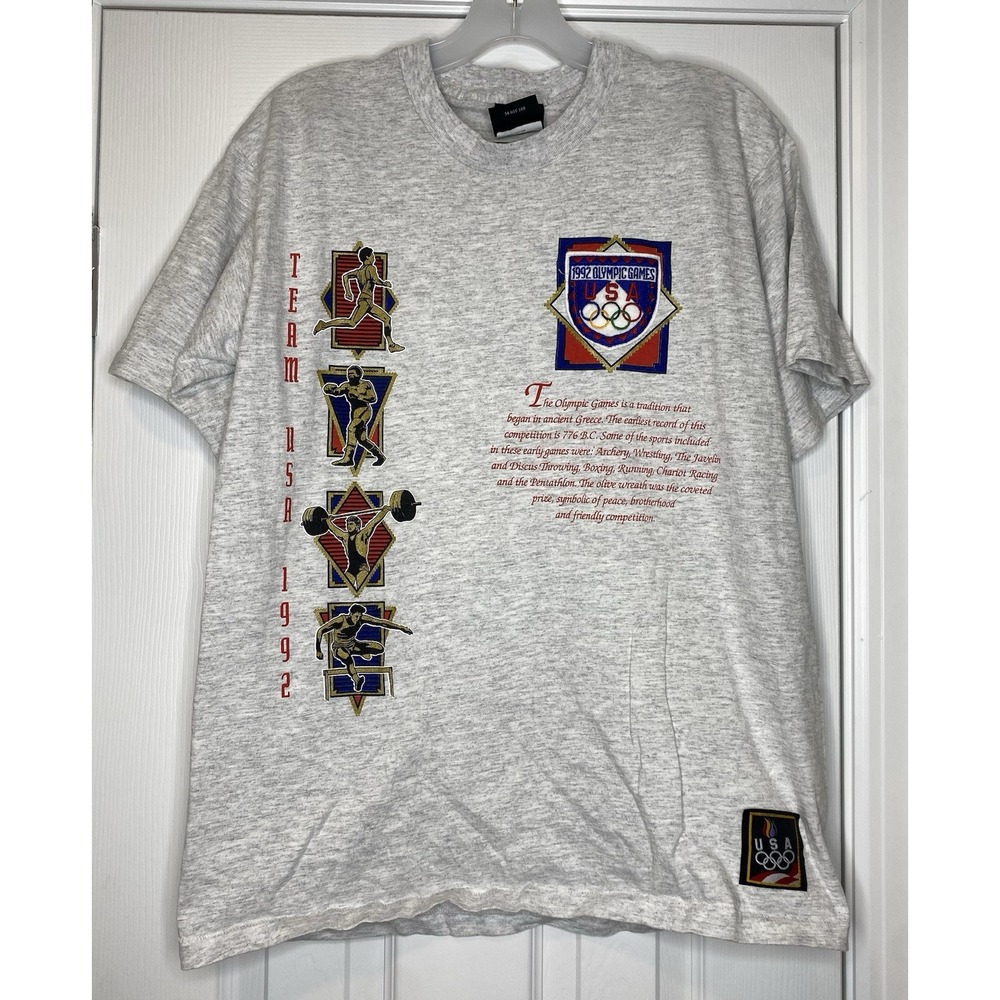 Vintage Men's 1992 Team USA T-Shirt JCPenney Olympic Games Single Stitched Large